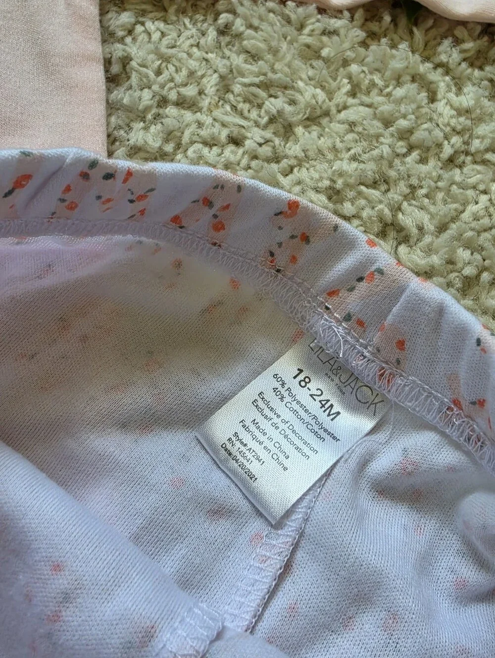 Baby Girl Floral 'ABC'  Outfit + Bib (18-24 Months)